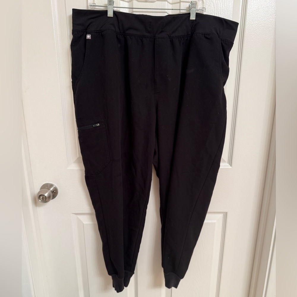 Figs Black Zamora Jogger Scrubs 4XLP